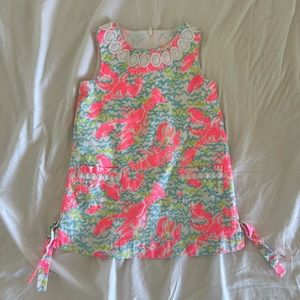Little Lilly Classic Shift Dress in Lobster Print